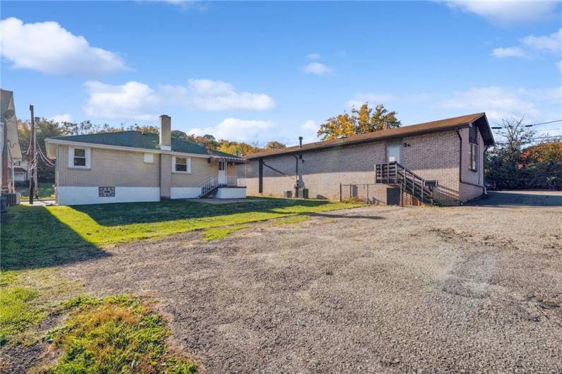 Ample parking in the back of the house.