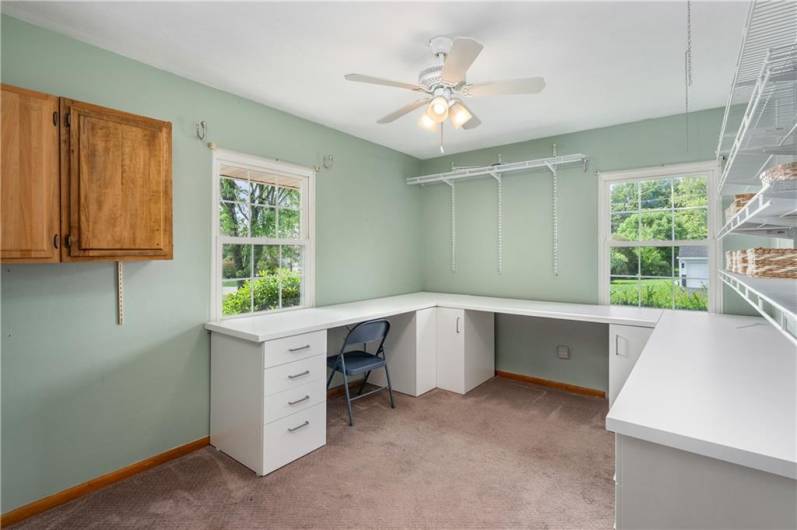 This room could be converted back to a bedroom as there are hookups for Laundry in the lower level.