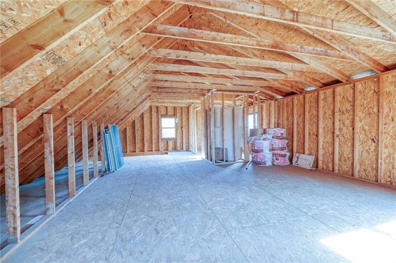 This huge space above the garage would make a wonderful art studio, apartment, in-law suite, home gym or entertainment space.