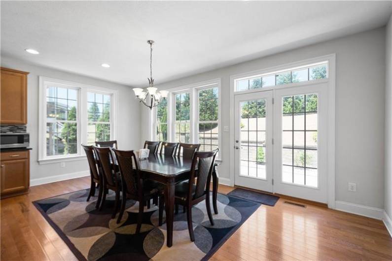 The Breakfast Area is surrounded by windows letting in tons of natural light.