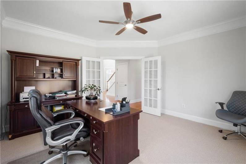 Private Office on the main floor with French Doors.