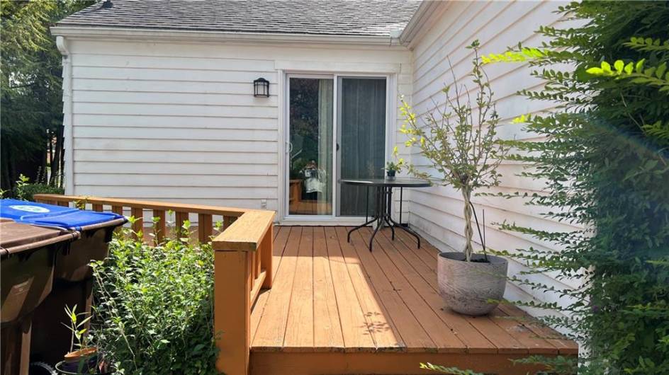 The back deck is great place to put you patio furniture and relax