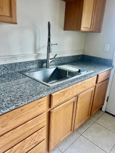 Brand new granite countertops and deep sink