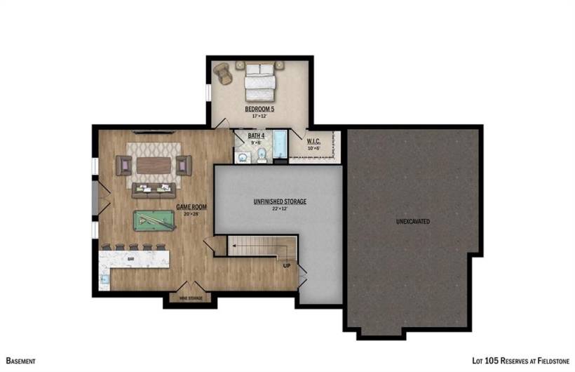 Finished Basement Floor Plan