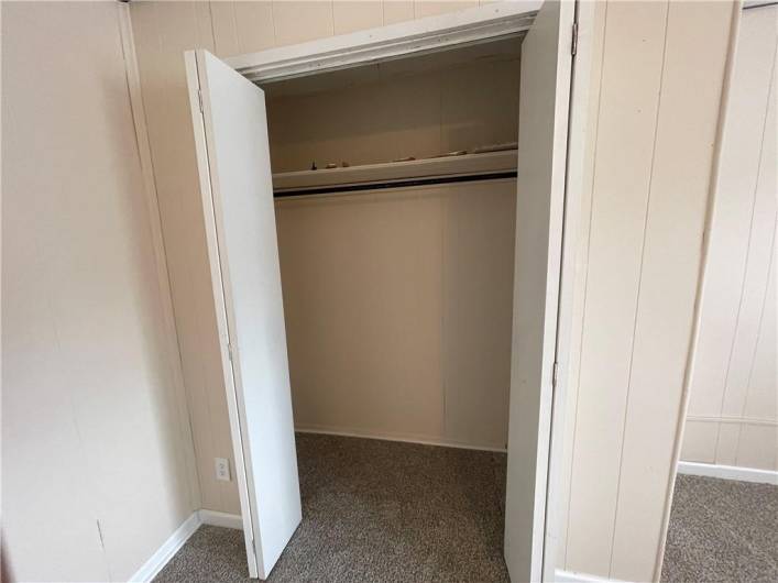 Large closet in the primary bedroom.