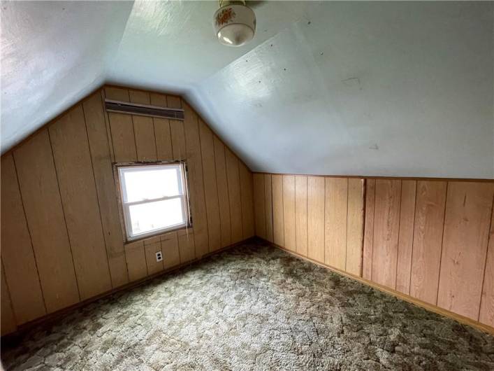 Attic measures Approximately 240 SF Ideal for walk up storage.