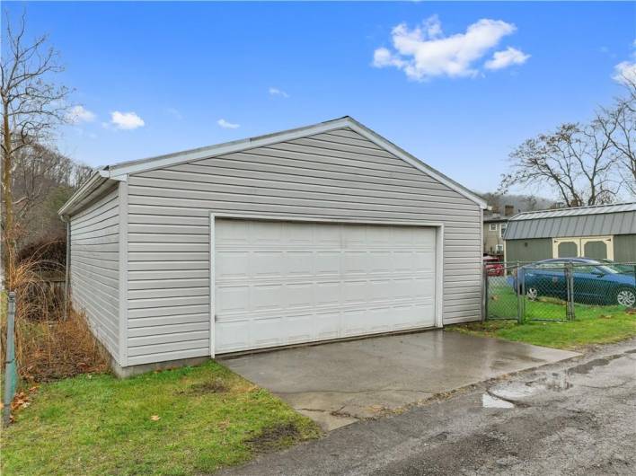 2 stall detached garage!