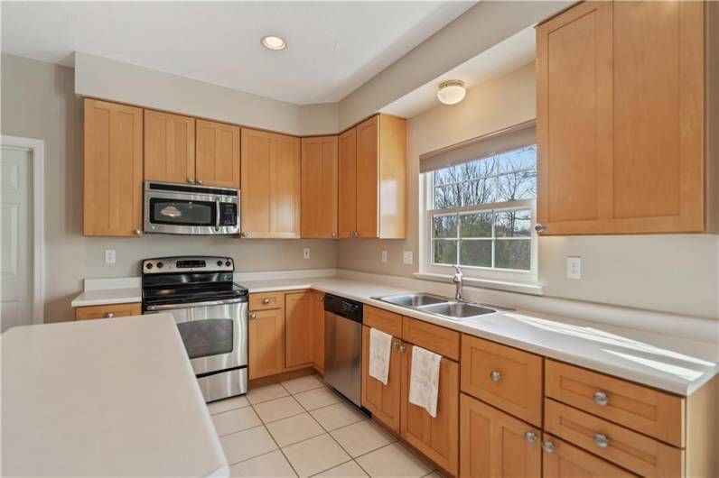 Loads of modern cabinets & tons of counter space...