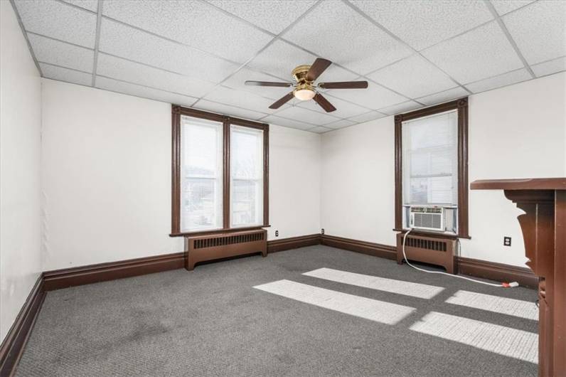 Large bedroom in the second floor apartment.