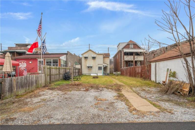 Off street parking at the rear of the property, accessed from Veteran's Way