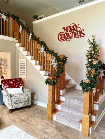 Staircase to the upper Foyer and Bedrooms