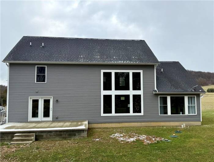 Rear of Home with Patio access off Kitchen.