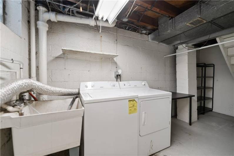 Large laundry area and washer/dryer included with lease!!  Tons of dry storage space for all of your overflow items!!