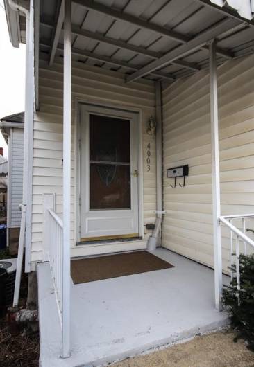 Covered front porch