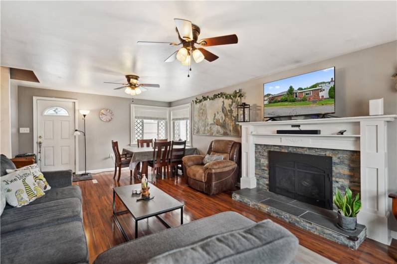 Spacious Living Room w/ Gas Fireplace