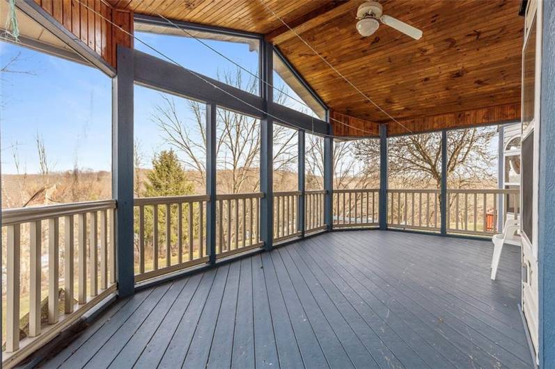 Partially  screened deck