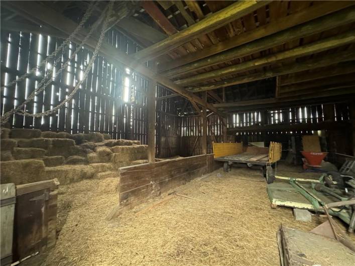 Inside of barn