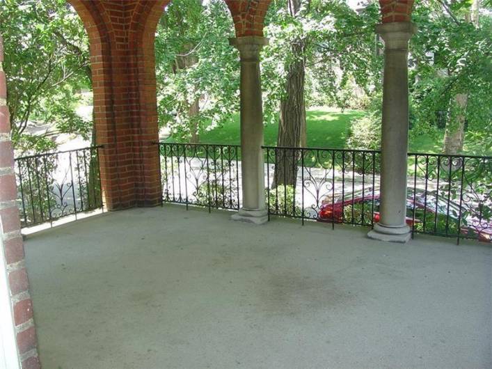 Side Porch facing Fair Oaks.  This is off the sunken living room