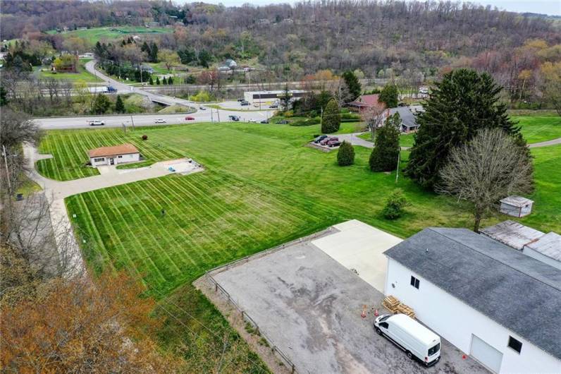 Here we are looking northeast. The larger building in foreground is to the rear property