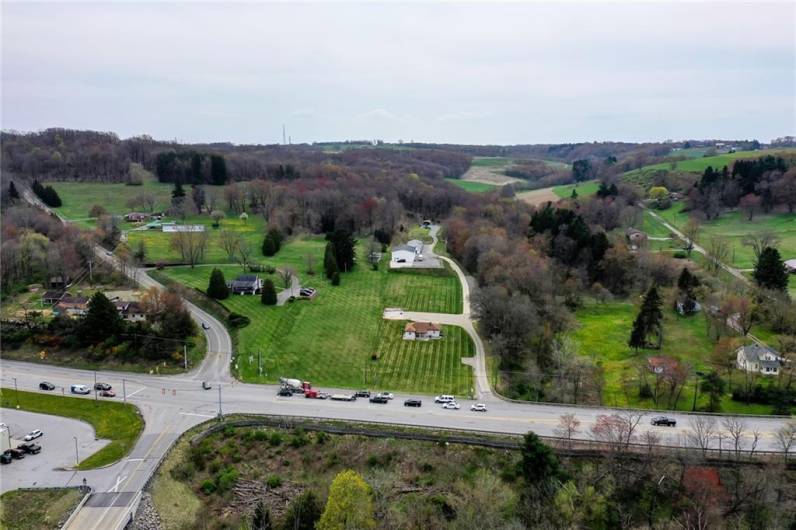 aerial view of the Bonnie brook rd intersection