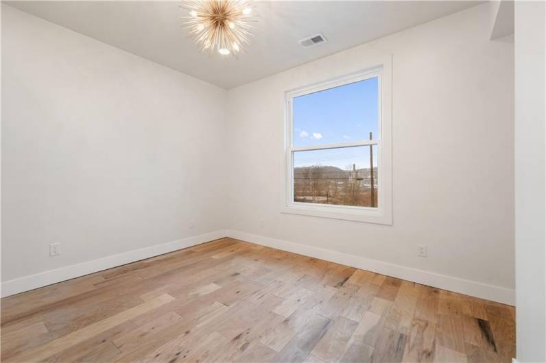 This second floor bedroom is almost as big as the primary! And there's closet room to spare!