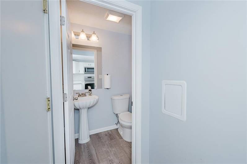 1/2 bath, main level