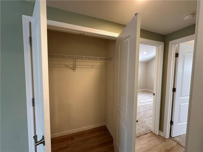 Hall coat closet.