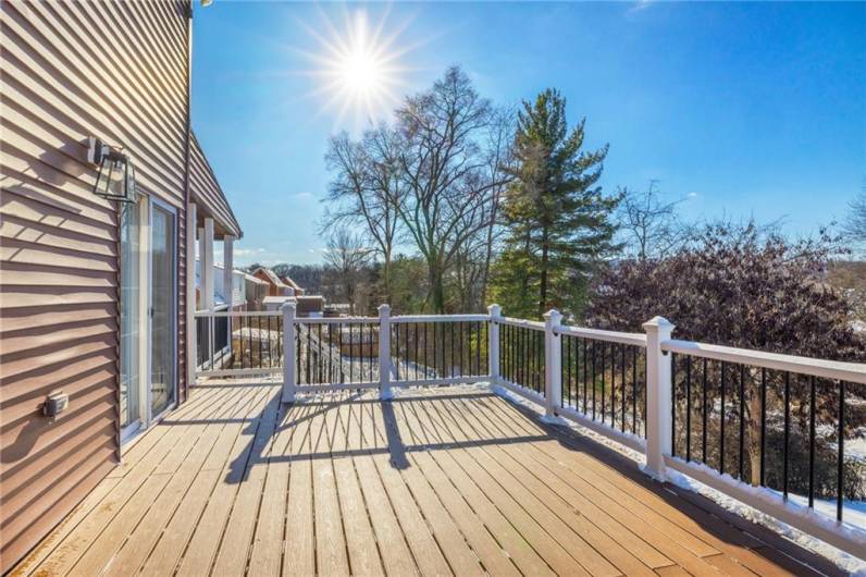 Deck off of the family room