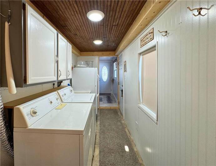 Main level laundry, easily accessible from the kitchen.