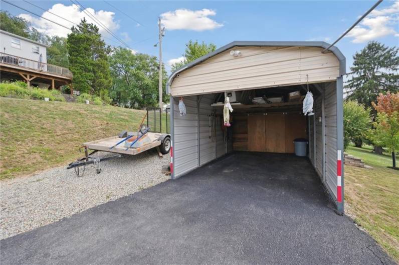 Upper Carport/Shed total area 30x12 Shed11x12 Parking Spot 12x19