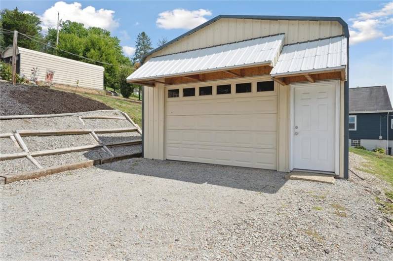 Lower Detached Garage 20x25 with 8ft garage door.