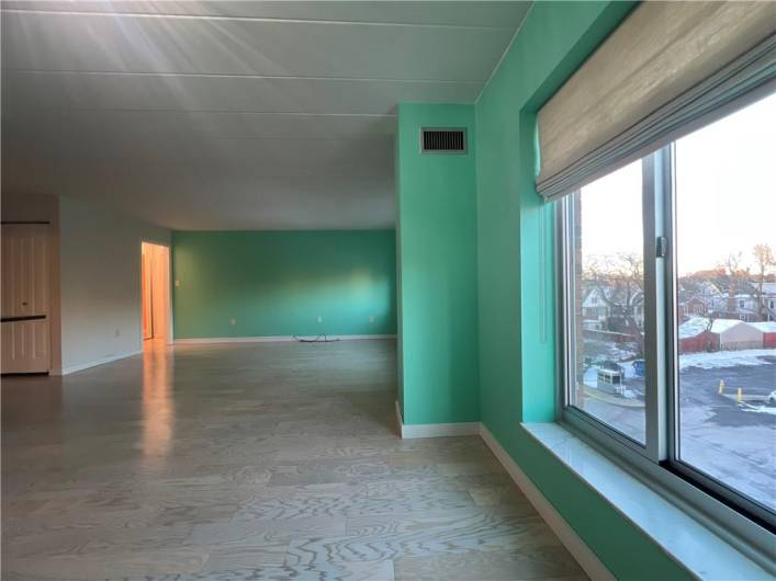 View of living area from dining area