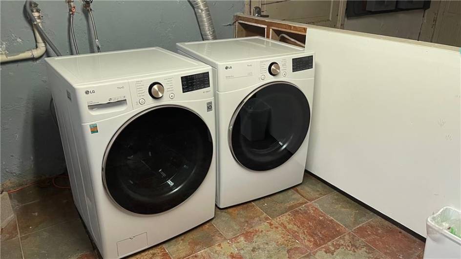 Shared washer and dryer in basement