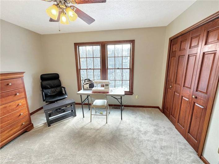 The third bedroom has brand new carpeting.