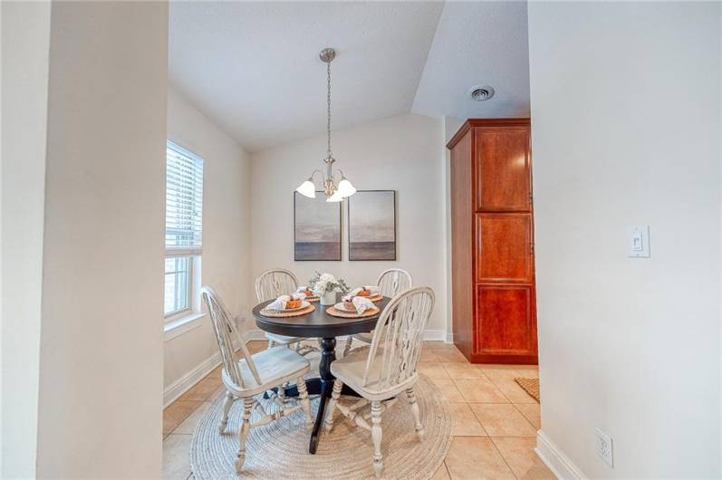 The current dining area is one of two options! Ask the listing agent about the intended dining room in this floorplan.