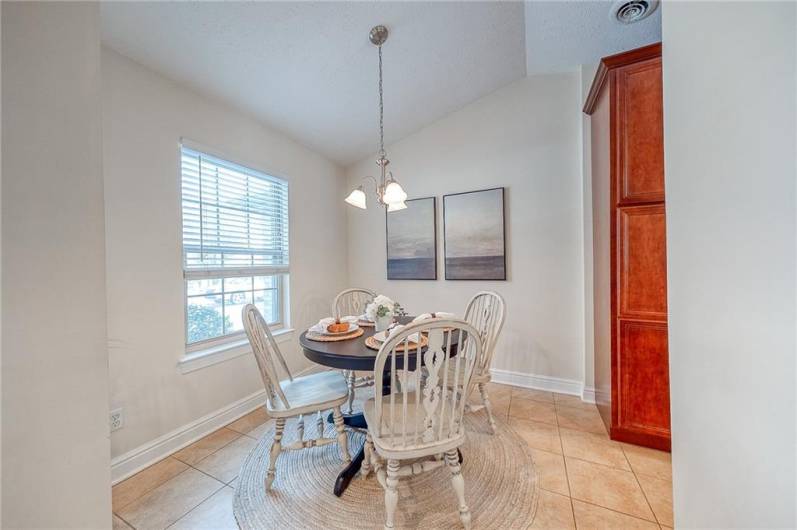 The current dining area is one of two options! Ask the listing agent about the intended dining room in this floorplan.