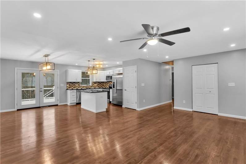 New Recessed Lighting and Lots of Windows Provide Plenty of Light.