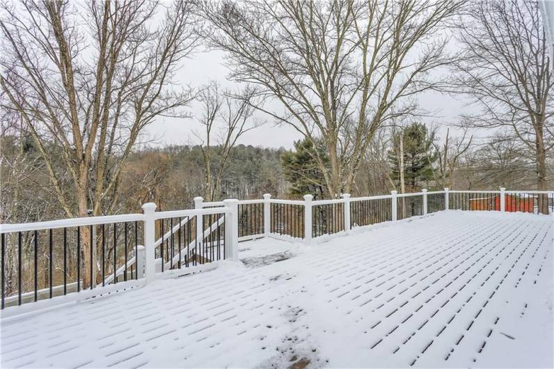 Wonderful New Deck Spans the Side of the House.