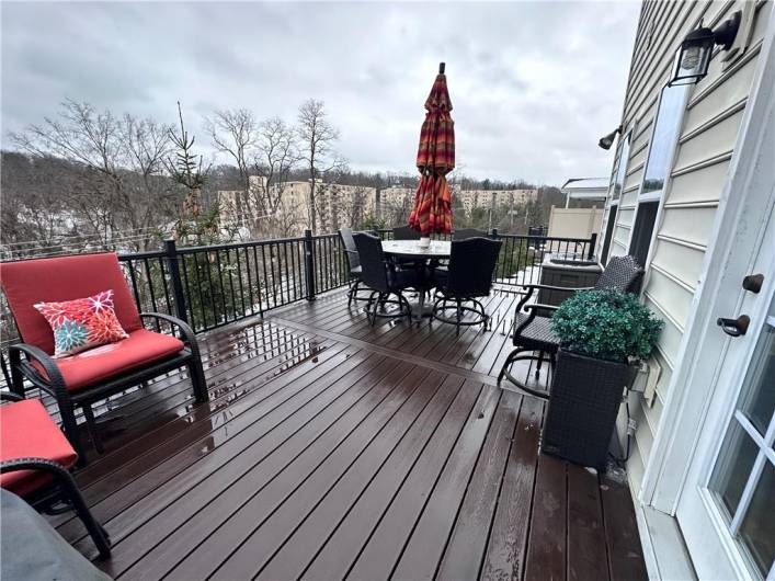 Enjoy the views from the rear deck with your favorite libation.