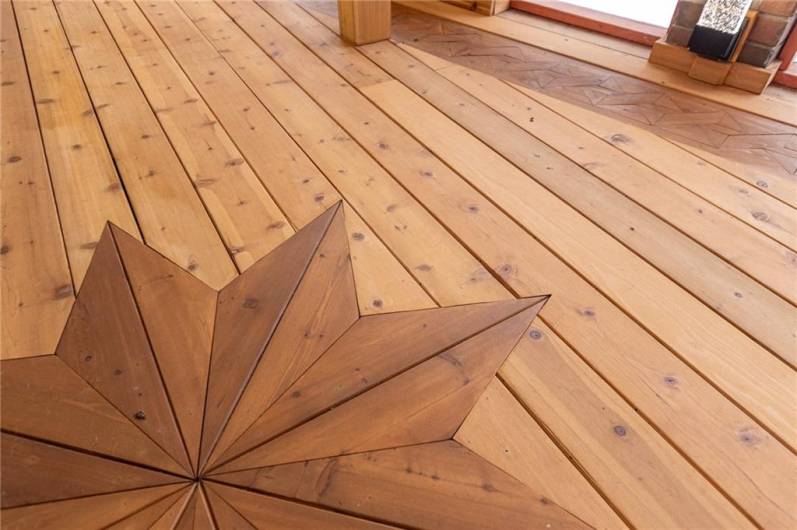 Cedar inlay flooring