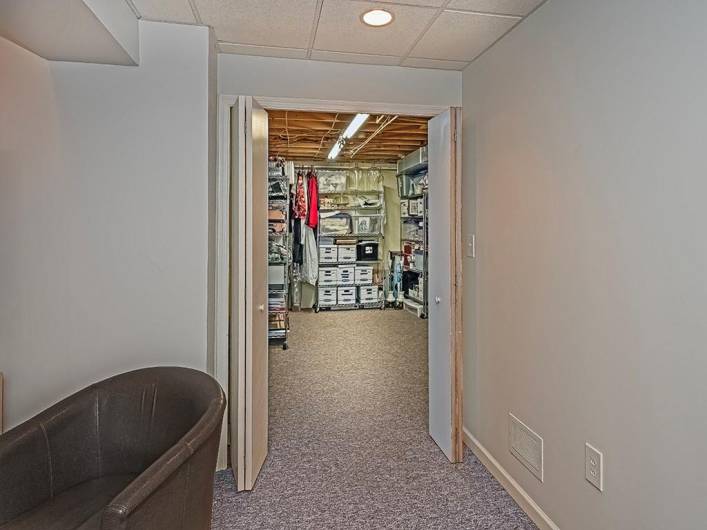 View from Game Room towards the doorway to the Bonus/Storage Room.