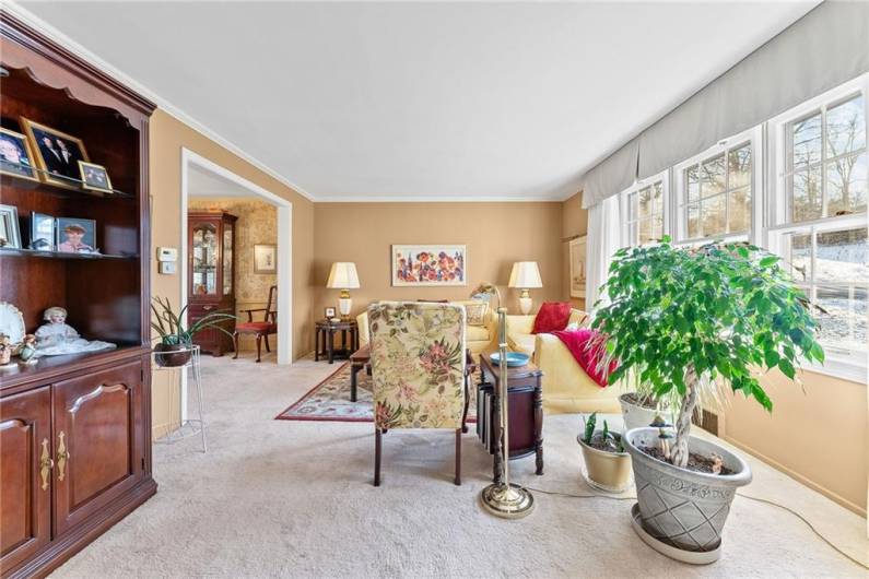 Beautiful formal living room with nice natural light, very nice space.