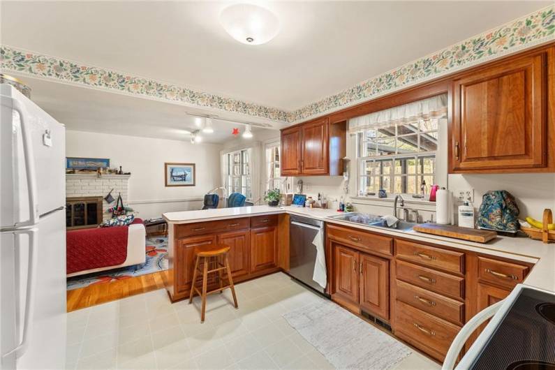 The kitchen with an abundance of cabinets