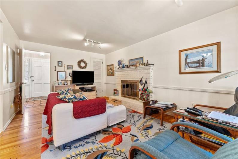 Look at the beautiful hardwood floors in the family room!