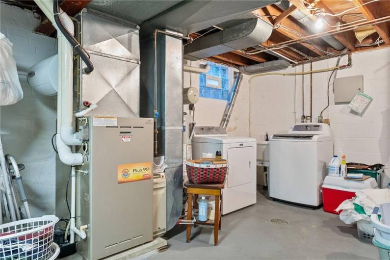 Spacious laundry room on the lower level