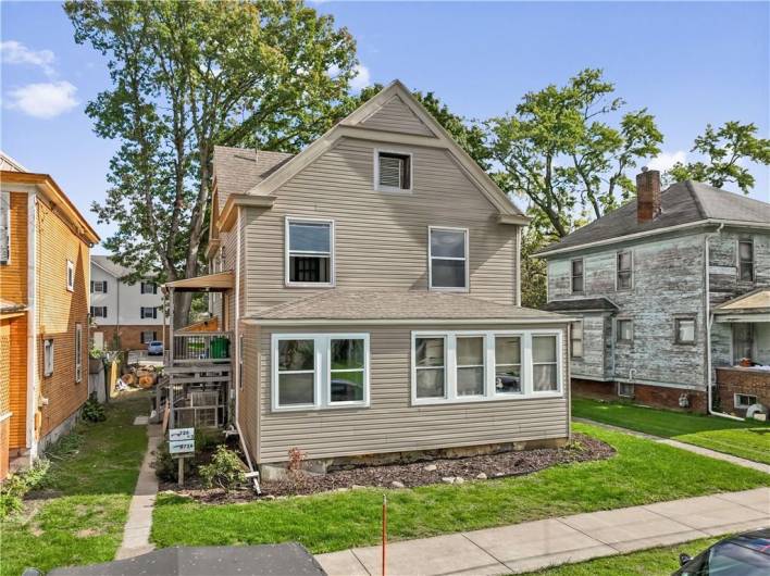 Building is nicely tucked into an established residential neighborhood