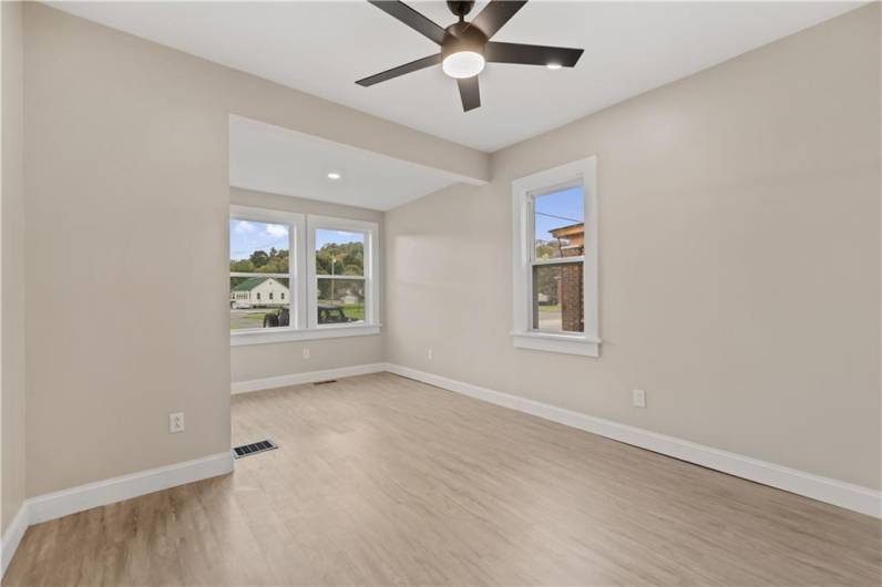 Living Room with Storage Closet