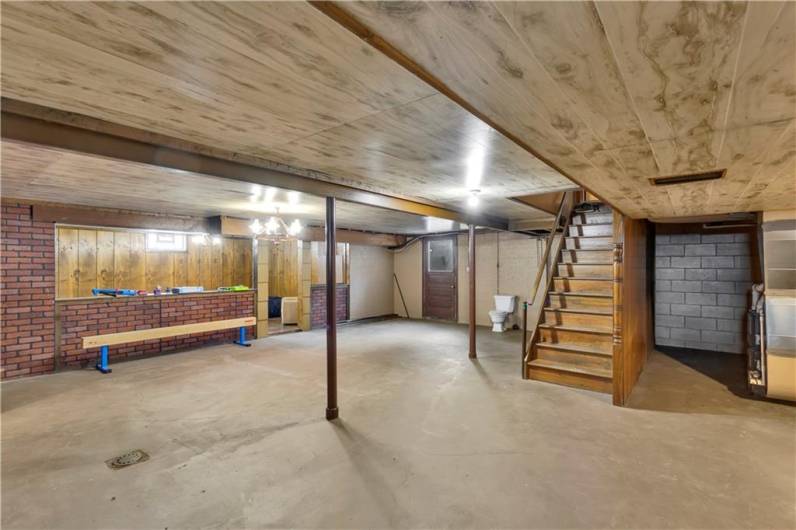 The basement offers a prime spot for any flex space you may need!