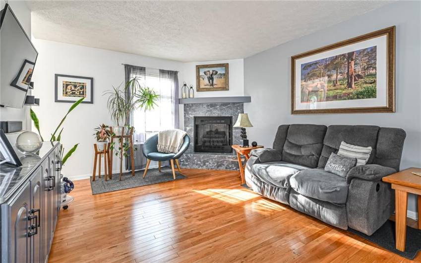 Hardwood floors in Family Room