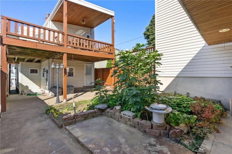 Upper deck and lower patio - both units offer nice outdoor space